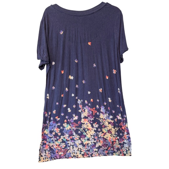 Soma Sleep Shirt Nightgown Womens XL Blue Floral Geometric 2 Pack Bundle Lounge - Picture 6 of 16